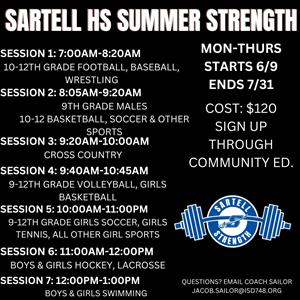 SHS Summer Strength